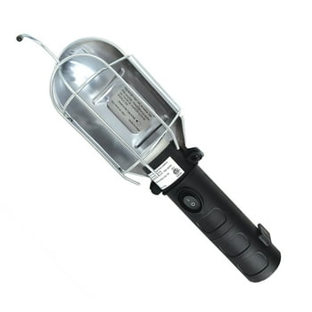 Champion Electronics 12" Trouble Light, Galvenized Metal Cage with Handle