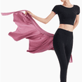 thumbnail image 3 of Lu's Chic Women's Ruched Tennis Wrap Skirt Stretch Tie Up Skirt Light Comfy Loose Stretchy Yoga Pink One Size, 3 of 5
