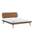 thumbnail image 2 of Oval Headboard Queen Platform Bed In Brown, Bedroom Wood Series With Headboard, Material, 2 of 2