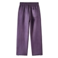 thumbnail image 4 of OJinShaWanO Black Sweatpants Men's Casual Pants Solid Color Suede Straight Pants and Pants, 4 of 4