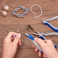 thumbnail image 3 of DIY Jewelry Tool Sets Plier Sets Round Nose Side Cutting Pliers and Wire Cutters Blue 110~125x70mm, 3 of 8