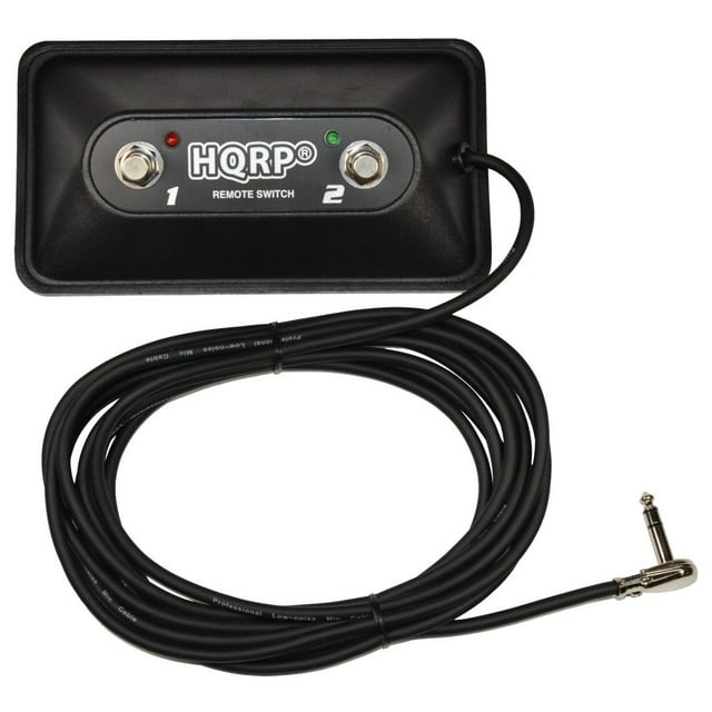HQRP 2-Button Guitar Amp On/Off Footswitch with LED and 1/4-Inch Jack plus HQRP Coaster