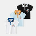 thumbnail image 5 of YTDSCS Little Boys Summer Short-Sleeve Tees T-Shirt Shorts Kids Baby Lapel T-Shirt for Boys,Toddler T-Shirt Comfortable Cotton Casual Color Pullover Shirt ,Size 1-8Years, 5 of 9
