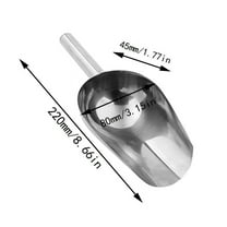 Clearance Tableware Ice Scoop, Ice Scoop For Multi-Purpose Use,Stainless Steel Metal Food Scoop Kitchen Restaurant Bar Party Wedding Ice Machine Heavy Duty Silver