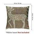 thumbnail image 4 of Hand Beaded Embroidered Reindeer Decorative Throw Pillow Cover – Natural Holiday Cushion Case for Home, Couch, Bedroom, Office, Christmas Décor and Special Occasion, 4 of 7