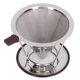 thumbnail image 2 of Verter Sobre El Goteador De Café, Reutilizable 1-4 Tazas Filtro De Café De Acero Inoxidable Sin Papel Malla 300 Para Ollas Compartidas OTVIAP Coffee Filter Funnel, 2 of 8