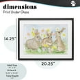 thumbnail image 3 of Three Bunnies In The Grass Black Framed Print Under Glass, design by Lee Ann Sanders, 3 of 10