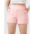 thumbnail image 1 of Shorts Talla Extra Bolsillo Abotonado Rosegal Pantalones cortos de talla grande, 1 of 5