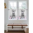 thumbnail image 2 of Grey Yak 2 Panel Kitchen Curtains for Small Windows, Pink Blue Bubbles Bathtub Vintage Wooden Bathroom Tier Curtain, Short Window Treatment for Bedroom/Living Room 55"x36", 2 of 6