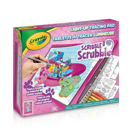 Crayola 30373950 Scribble Scrubbie Pets Light Up Tracing Pad