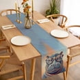 thumbnail image 6 of Orange Blue Hippocampus Cotton Linen Table Runner for Dining Kitchen, Funny Animals Modern Art Wedding Outdoor Party Tablerunners Decoration, Dresser Scarf Coffee Tablecloth Runners 13x90 Inches, 6 of 9