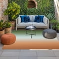 thumbnail image 2 of Sage Green Orange Ombre Outdoor Rug for Patio/Deck/Porch, Non-Slip Large Area Rug 5 x 7 Ft, Contemporary Abstract Gradient Indoor Outdoor Rugs Washable Area Rugs, Reversible Camping Rug Carpet Runner, 2 of 8