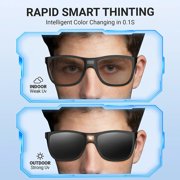 Polarized Sunglasses for Outdoor Adventures Lightweight Foldable Design with Auto-Tinting Technology for Adults