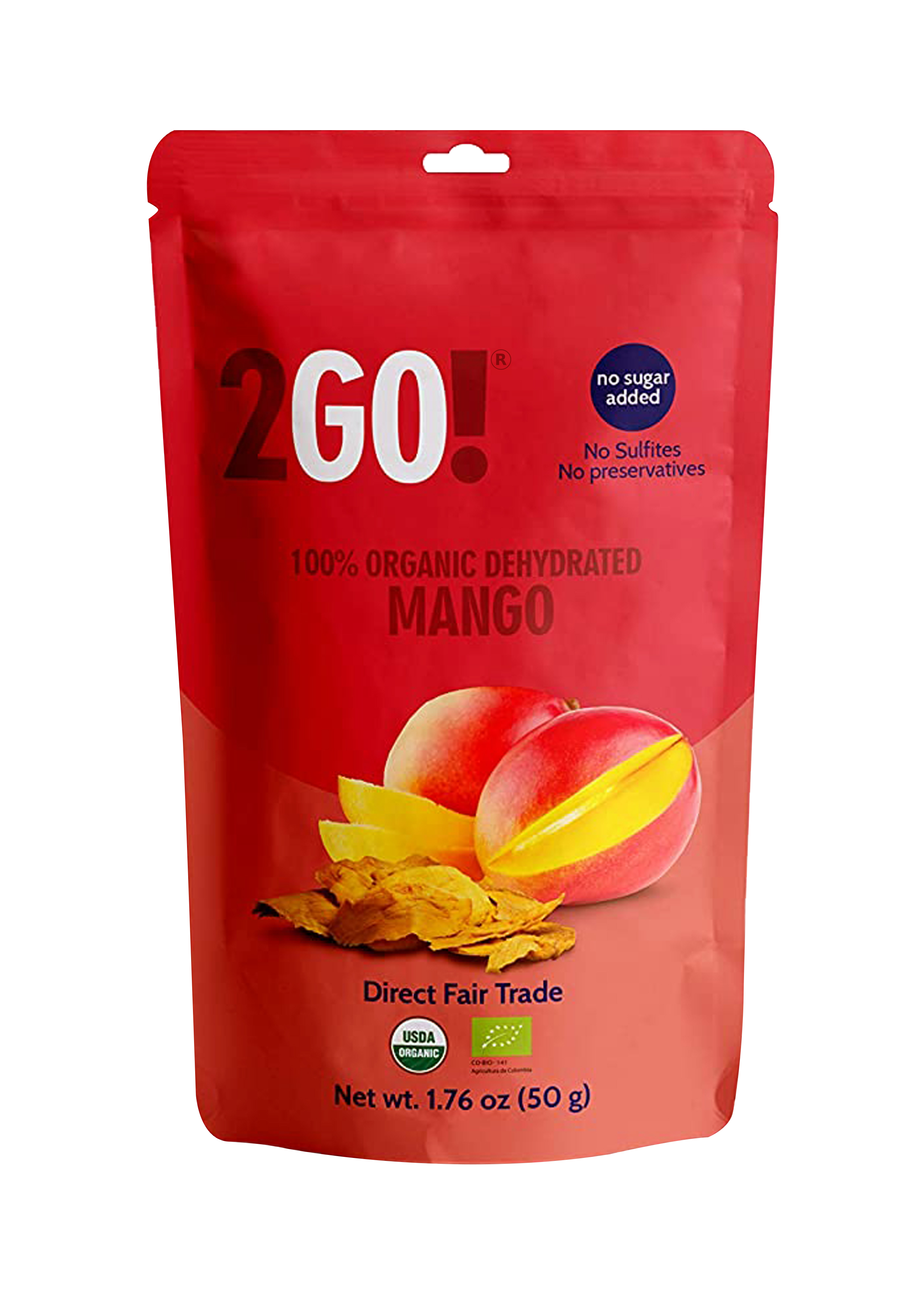 2GO! ® Organic Dried Mango  1.76 oz  each - (4 pack)