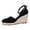 Black, variant on Women‘s Lightweight Wedge Sandals, Closed Toe Hollow Out Comfortable Walking Sandals with Memory Foam Footbed, Adjustable Buckle Strap, Multiple Colors Available