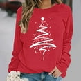thumbnail image 5 of Women's Merry Christmas Sweatshirts Long Sleeve Graphic Hooded Sweatshirt Cute Xmas Holiday Tops, 5 of 5