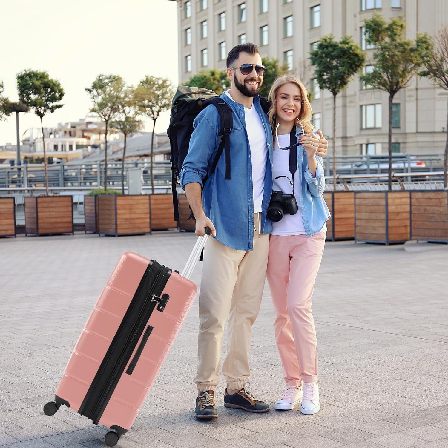 Nextay Carry on Luggage, Hardshell Lightweight Suitcase with Double Spinner Wheels and TSA Lock, 28 Inch