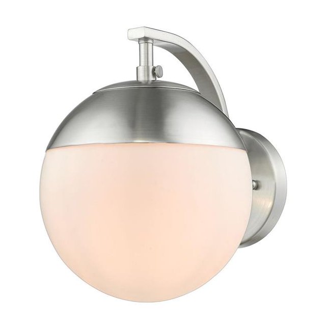 Golden Lighting 3218-1W PW-PW 1 Light Wall Sconce, Pewter