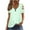 Green, variant on Njoeus Going Out Tops for Women Business Casual Tops for Women Women's Casual Cold Shoulder Tops Short Sleeve Zip Up V Neck Tunic T Shirt Off The Shoulder Tops Blouse S-3Xl Women Shirts On Sale On Cle