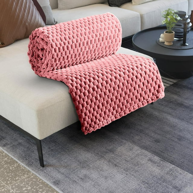 Big Savings! Solid Color Flannel Blanket, Multi-Functional Soft Cover Blanket, Cozy and Warm Throw, Perfect for Beds, Sofas, or Outdoor Use Sales Today Clearance!
