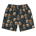 thumbnail image 2 of Honeii's Cigar Print Men's Casual Shorts with Drawstring，Swim Trunks Quick Dry Beach Shorts, 2 of 5