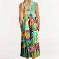 Xqxayjr Summer Maxi Sundress with Pockets for Women Aline Flowy Tiered