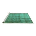 thumbnail image 2 of Ahgly Company Machine Washable Indoor Rectangle Persian Turquoise Blue Traditional Area Rugs, 8' x 10', 2 of 4