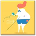 thumbnail image 1 of Cuadro Canva listo para Colgar tipo galería Pixtreats Jugadora de Ping Pong 40X40 cm, 1 of 4