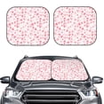 thumbnail image 2 of Balery 2 Piece Cute Hand Drawn Hearts Car Windshield Sun Shade|Foldable Front Windshield Shade for Car Front Window for Most Sedans SUV Truck-Small, 2 of 7