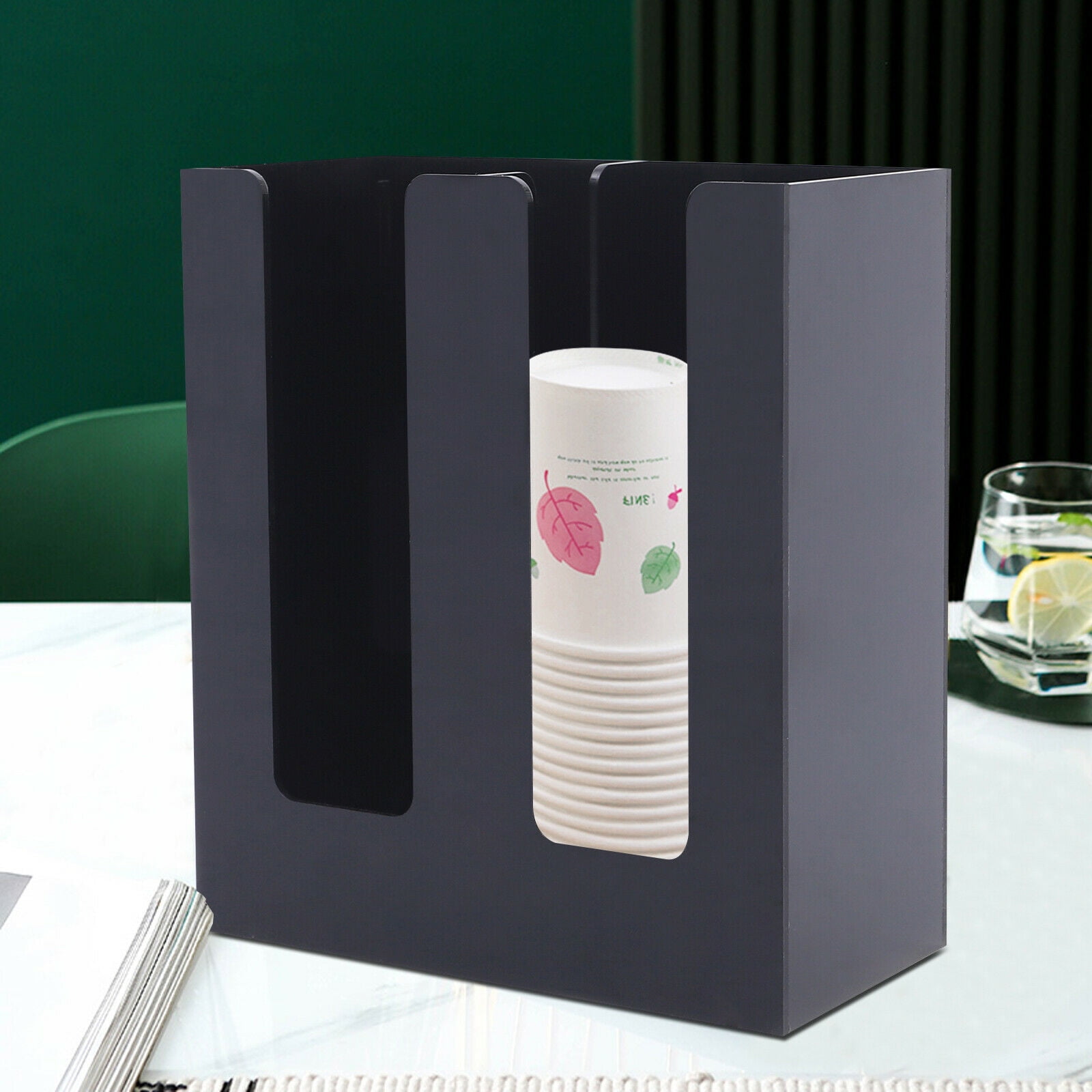 Miumaeov Paper Cup Lid Holder Dispenser Organizer Rack Shop Party Case