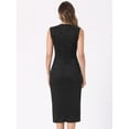 thumbnail image 3 of DARING DIVA Faux Suede Sleeveless Split Hem Dress L Black, 3 of 6