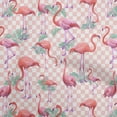 thumbnail image 1 of oneOone Cotton Cambric Red Fabric Check & Toucan Craft Projects Decor Fabric Printed By The Yard 56 Inch Wide, 1 of 4