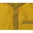 thumbnail image 5 of Atasi Designer Indian Ethnic Men's Yellow Kurta Pyjama Long Dupion Shirt-L, 5 of 7