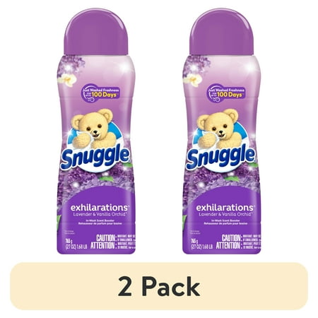 (2 pack) Snuggle Exhilarations Laundry Scent Booster Beads, Lavender and Vanilla Orchid, 27 Ounce