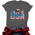 thumbnail image 6 of Short Sleeve USA Patriotic Shirts for Women 4th of July America Stars Stripes Flag Graphic Tops Summer Tee, 6 of 6