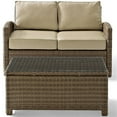 thumbnail image 3 of Afuera Living Modern 2 Piece Wicker Patio Sofa Set in Brown and Sand, 3 of 12
