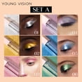 thumbnail image 3 of Fiudx Sombra de Ojos Líquida, Fórmula con Brillo Verde Que Cambia de Color, Efecto Multicolor de Larga Duración, Resistente a Las Manchas, Secado Rápido, Acabado Sin Pliegues, Maquillaje de Fiesta, H, 3 of 3