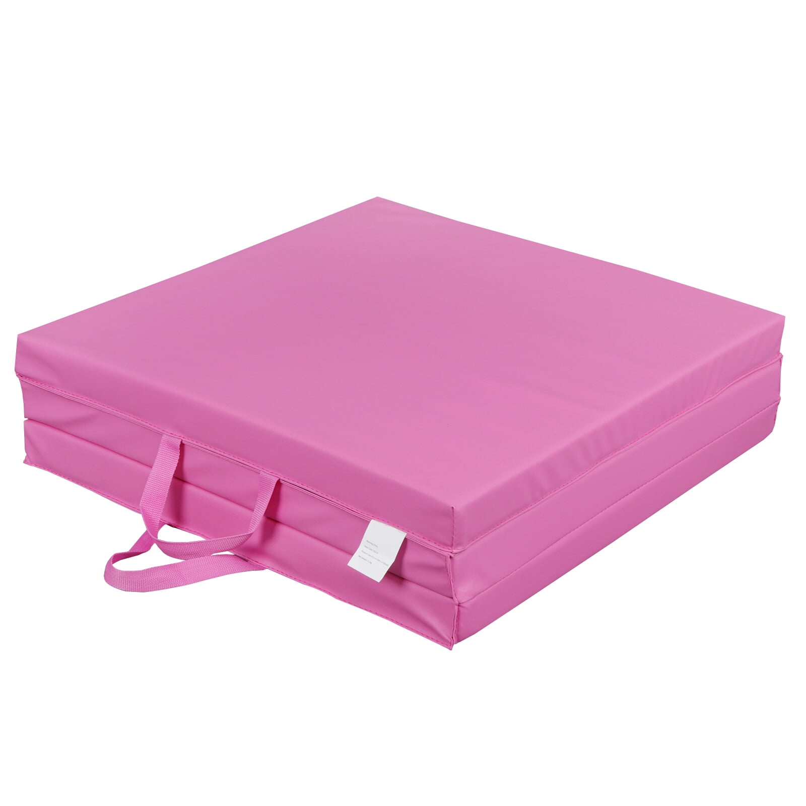 ZenSports Tri-Fold 6x2FT Exercise Gym Mat Portable Workout Yoga Mat 2'' Thickness Pink