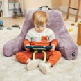 thumbnail image 3 of Nestl Reading Pillow, Backrest Pillows with Arms, Plush Faux Fur Back Pillow,&nbsp;Shredded Memory Foam Bed Rest Pillow, Dusty Purple, 3 of 9