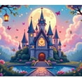 thumbnail image 5 of LUUFILx Castle Fantasy Backdrop Kids Birthday Party Decorations Fairy Tale Princess Photography Background Magical Enchanted Scene Banner Event Supplies, 5 of 9