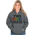 thumbnail image 5 of Two Brides Better Than One LGBT Pride Zip Hoodie Sweatshirt Women Brisco Brands L, 5 of 6