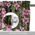 thumbnail image 6 of Spring Pink Flowers Valance Curtain Retro Pastoral Walls Window Valances Rod Pocket Short Curtains Window Treatments for Kitchen Bedroom Bathroom Laundry 56" x 16", 6 of 9