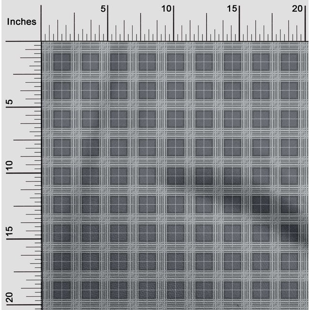 oneOone Viscose Chiffon Fabric Tartan Check Print Sewing Fabric BTY 42 Inch Wide