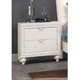 thumbnail image 3 of Modern 3pc Luxury Silver Queen Size Storage LED Headboard Bed Chest Nightstand Bedroom Furniture, 3 of 4