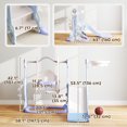 thumbnail image 3 of Qaba 4-in-1 Slide and Swing Set with Basketball Hoop, Climber, Light Blue, 3 of 9