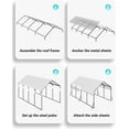 thumbnail image 5 of Tuekys 13x21x10 FT Metal Carport with Reinforced Frame, Galvanized Steel Roof & Enhanced Base Heavy Duty Car Ports for All-Weather Car Garage Shelter for Car, 5 of 7