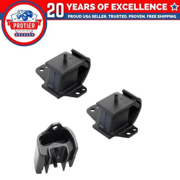 Fits 1995-1997 Nissan Pickup 2.4L 2WD Engine Motor & Trans Mount Set 3PCS