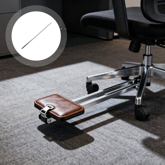 LOLIPPYY Versatile Adjustable Recliner Footrest Plated Silver Metal for Home Office