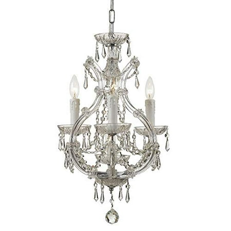 

Crystorama 4473-CH-CL-MWP Crystal Accents Three Light Mini Chandeliers from Maria Theresa collection in Chrome Pol Ncklfinish