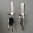thumbnail image 2 of 4 ganchos adhesivos de acero inoxidable, ganchos autoadhesivos para toallas, llaves, hogar, cocina, baño, resistentes al óxido e impermeables (6*1,8*3 cm), 2 of 4
